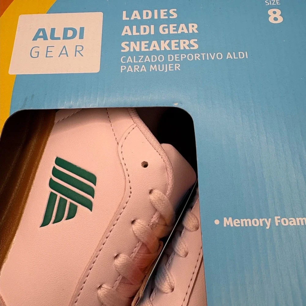 Aldi Gear Womens‎ Platform Sneakers Pink Teal Gum Sole 50th Anniv Size 8 NEW